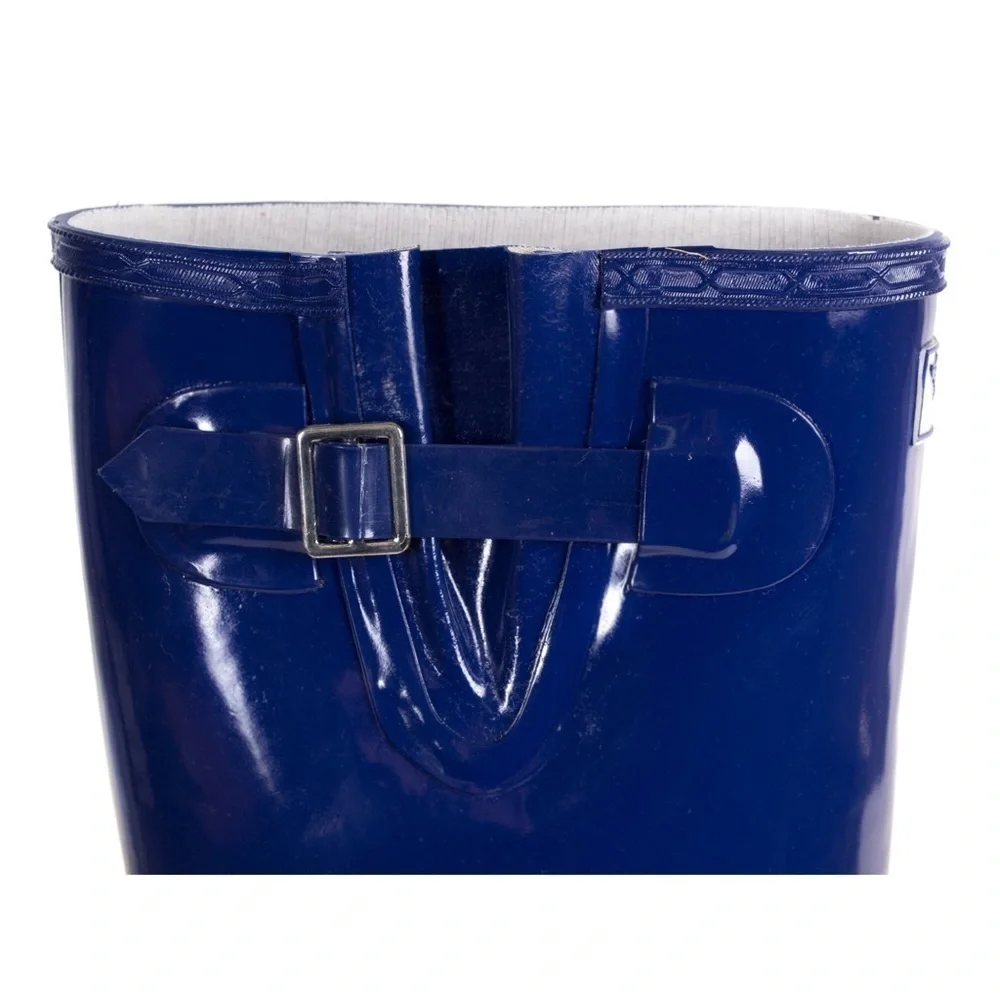 Women's Rubber Rain Boots, Navy Blue 14